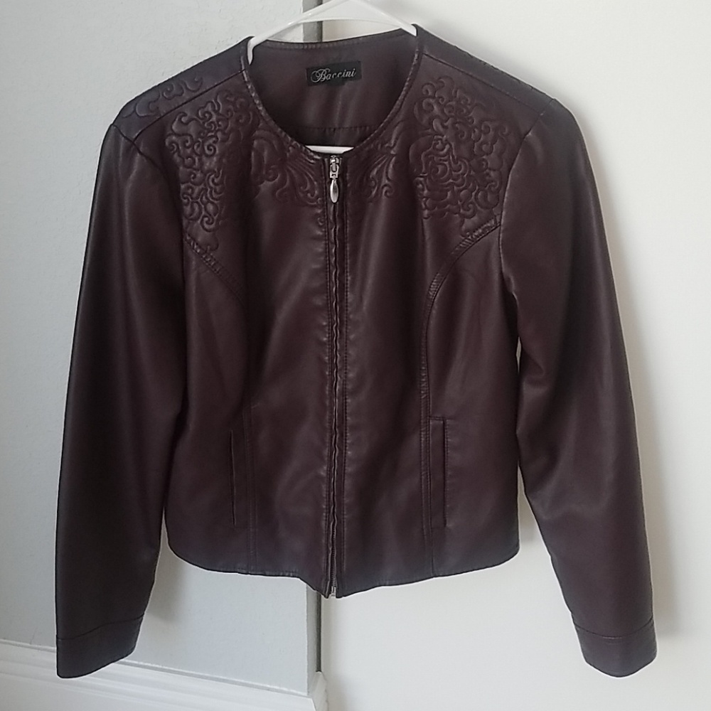 Baccini Women's Faux Leather Jacket